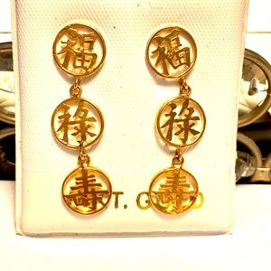 14k YellowGold OrientalDanglingEarrings Reg$399.